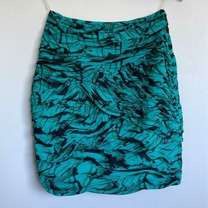 Turquoise and Black Skirt from Mendocino - Size 4